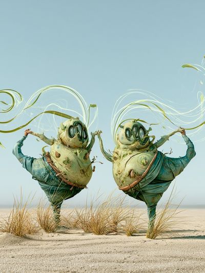 Surreal Desert Dancers Print.