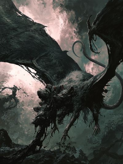Dark Dragon Fantasy Print.