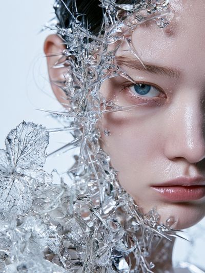 Crystal Portrait Digital Art Poster.