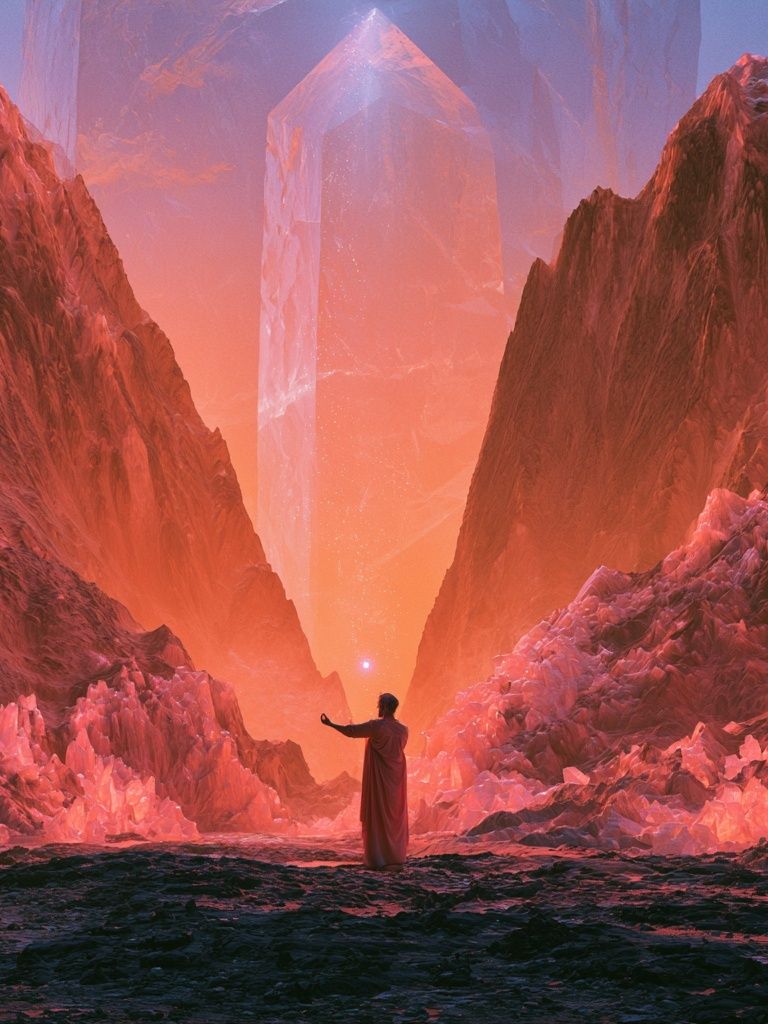 Crystal Canyon Surrealism Poster. poster detail