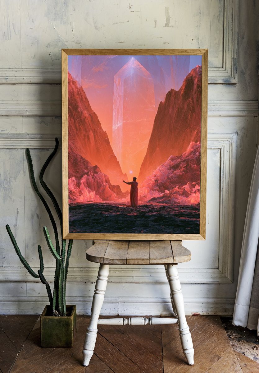 Crystal Canyon Surrealism Poster. — room view 1