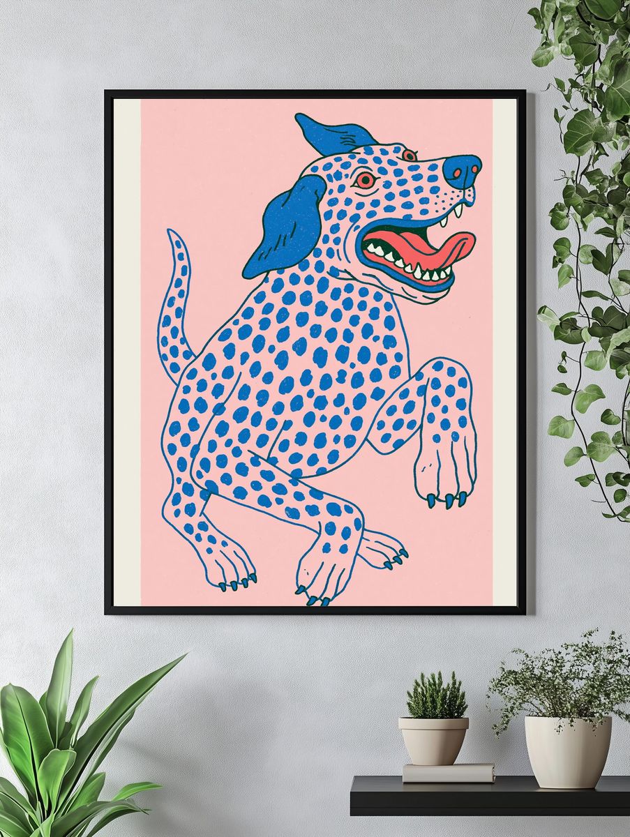 Spotted Dog Illustration Poster. — room view 4