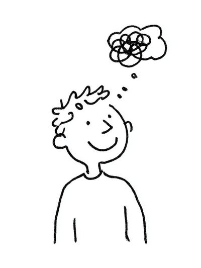 Thoughtful Child Line-Art Poster.