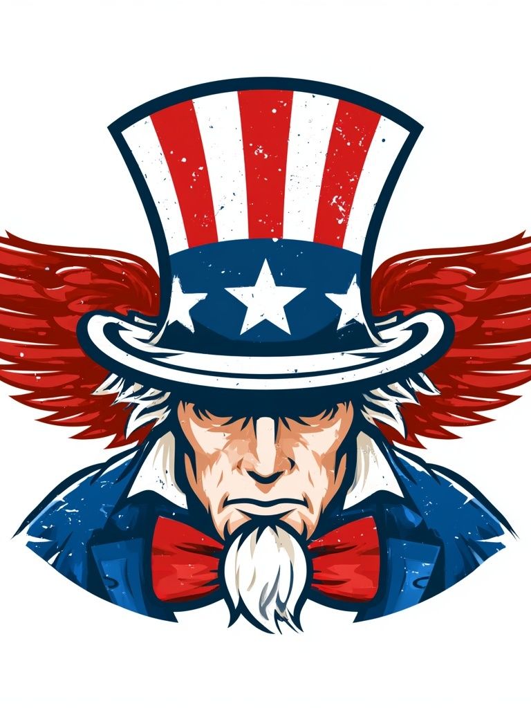 Uncle Sam Eagle Illustration Poster. poster — illustration art