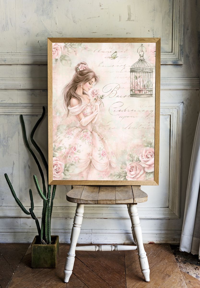 Enchanted Rose Princess Print. — room view 1