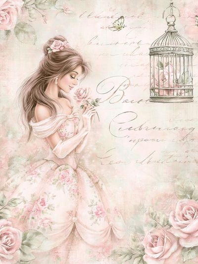 Enchanted Rose Princess Print. poster
