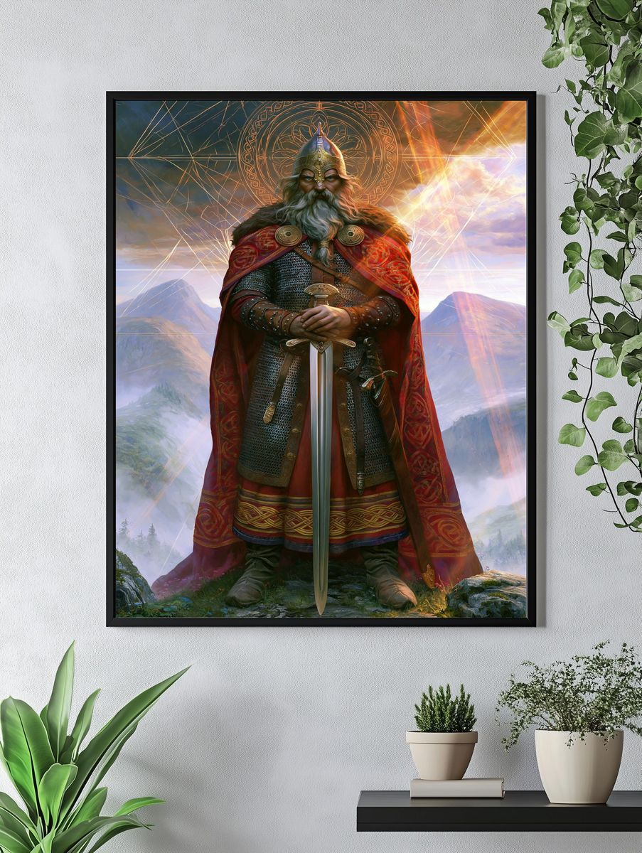 Norse Warrior King Fantasy Poster. — room view 4