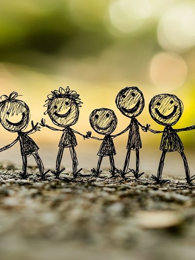 Happy Stick Figures Photography Poster.