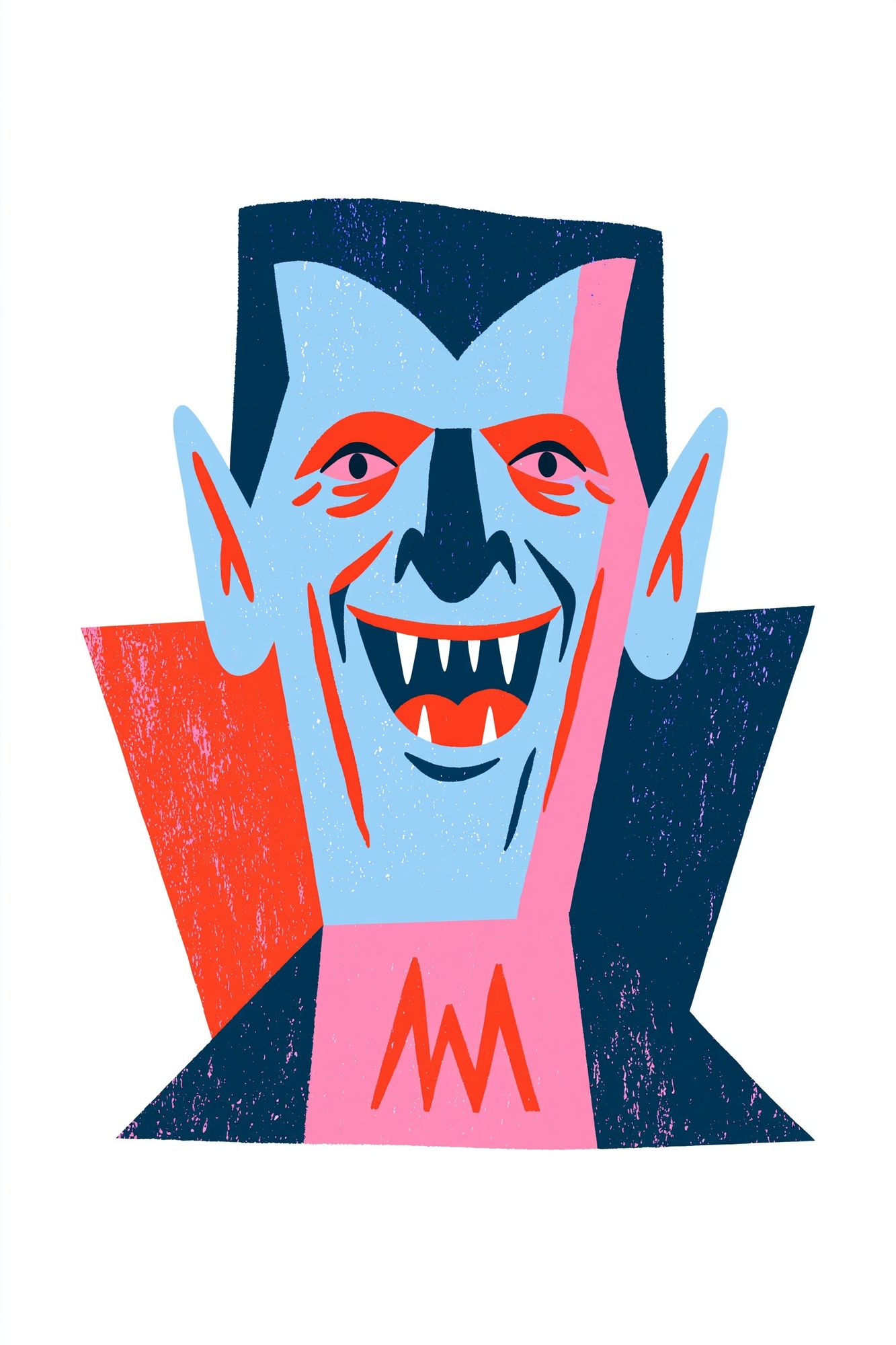 Vampire Portrait Illustration Poster. poster detail
