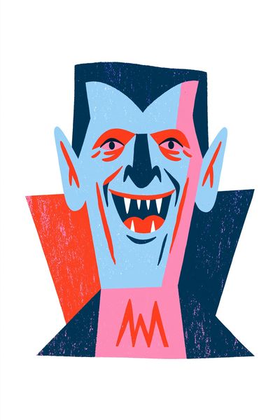 Vampire Portrait Illustration Poster.