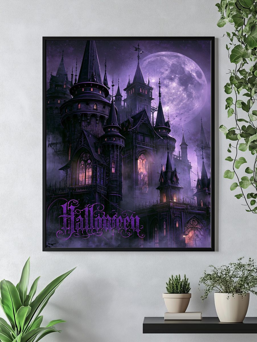 Haunted Castle Moonlight Poster. — room view 4