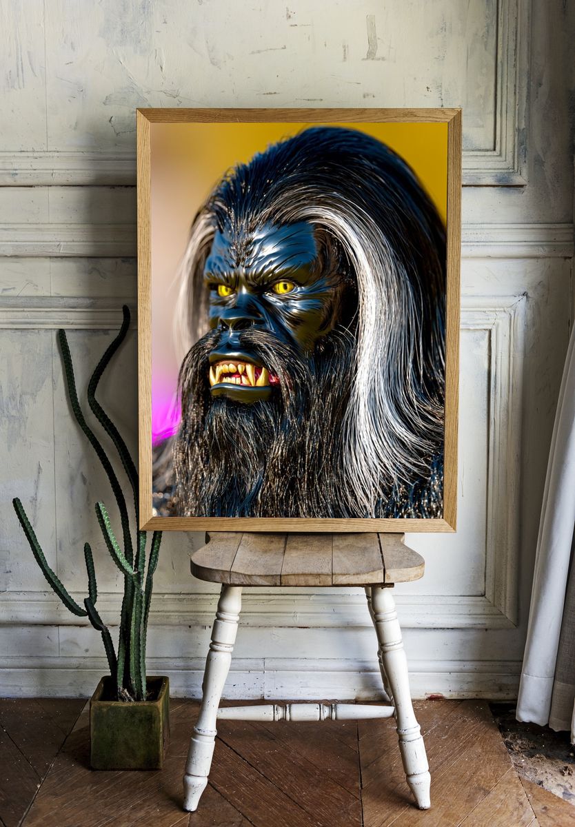 Werewolf Portrait Illustration Poster. room preview