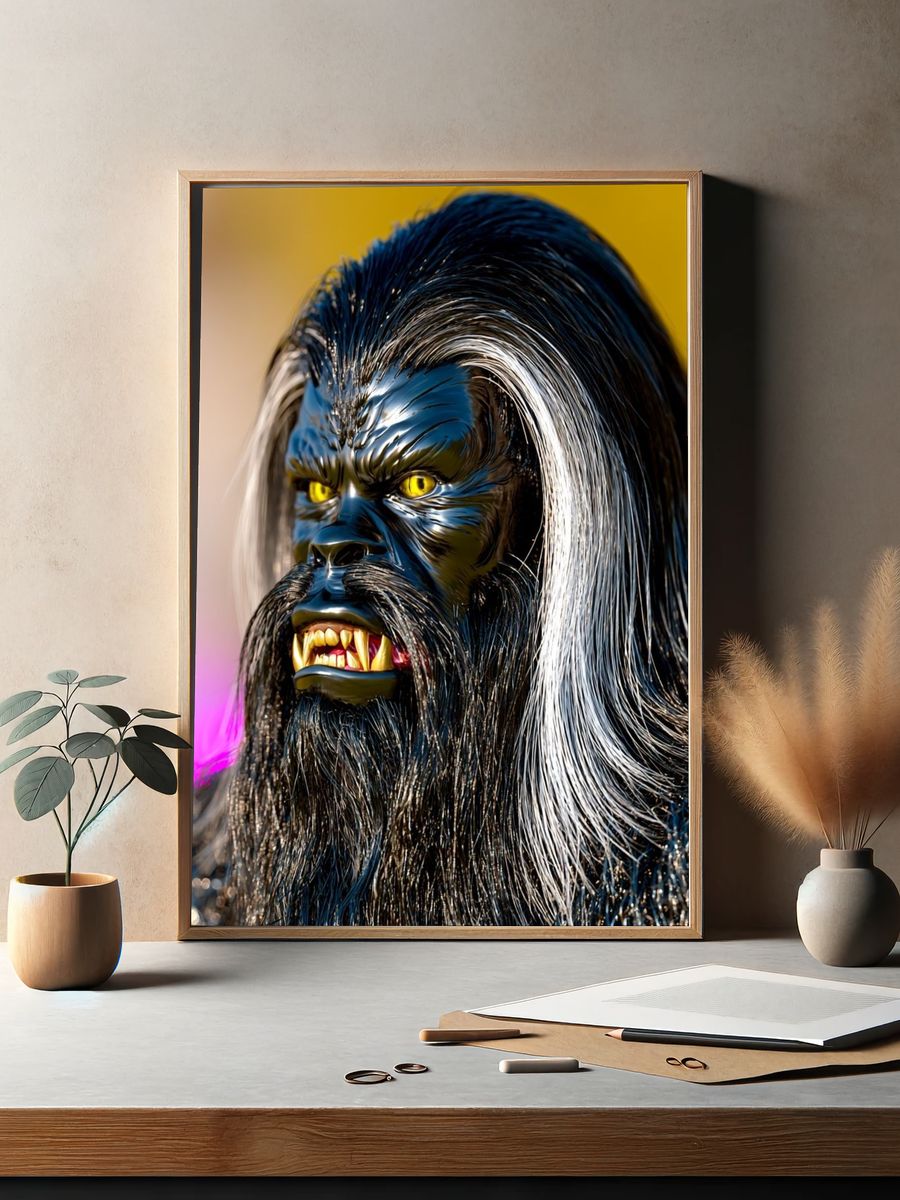 Werewolf Portrait Illustration Poster. — room view 2