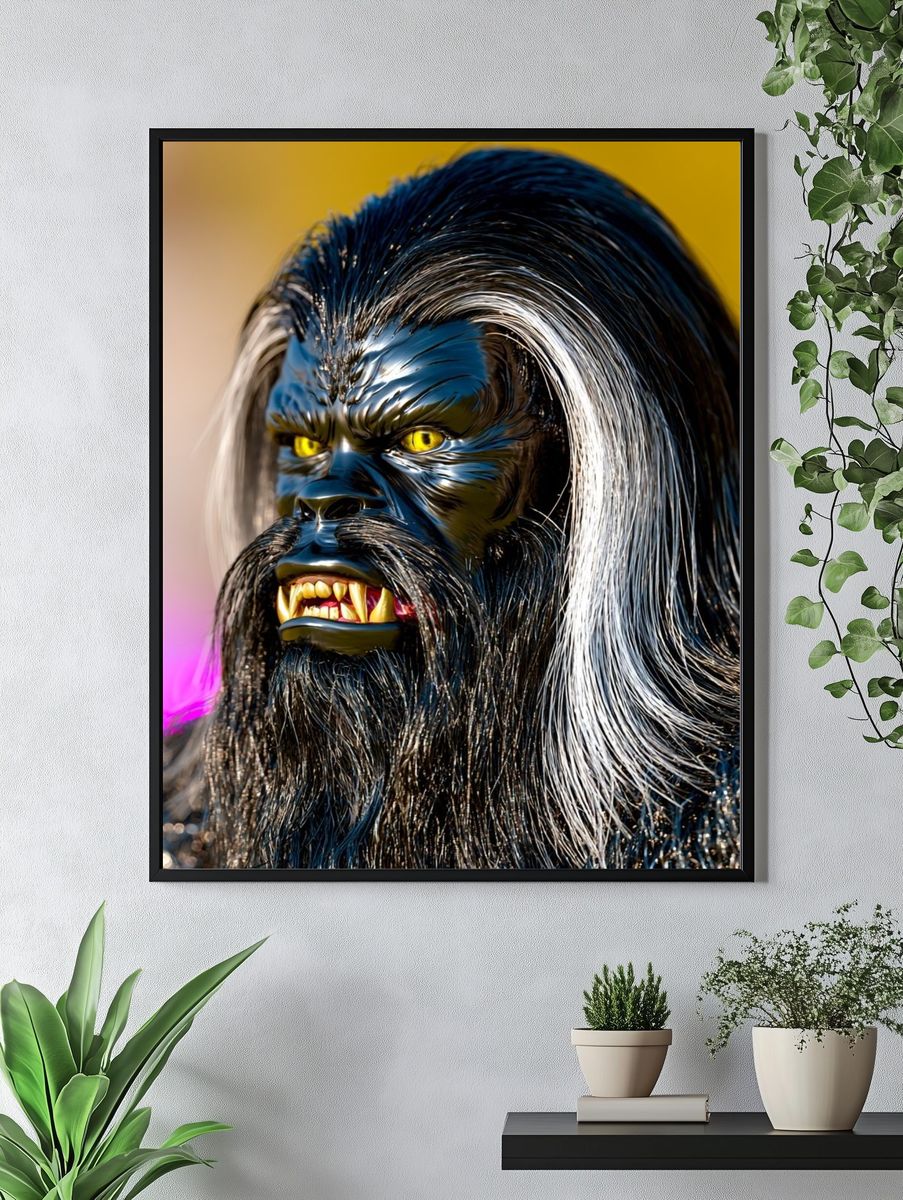 Werewolf Portrait Illustration Poster. — room view 4