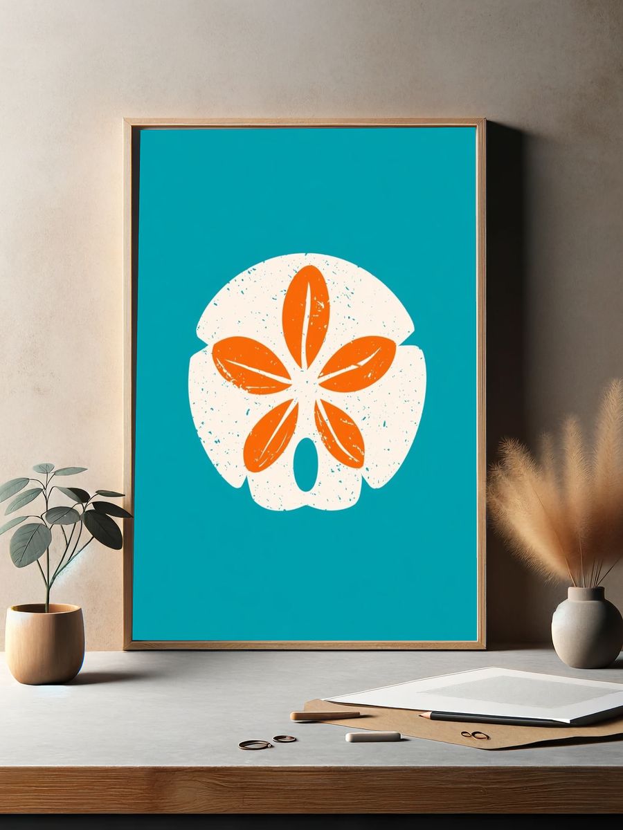 Sea Urchin Illustration Poster. — room view 2