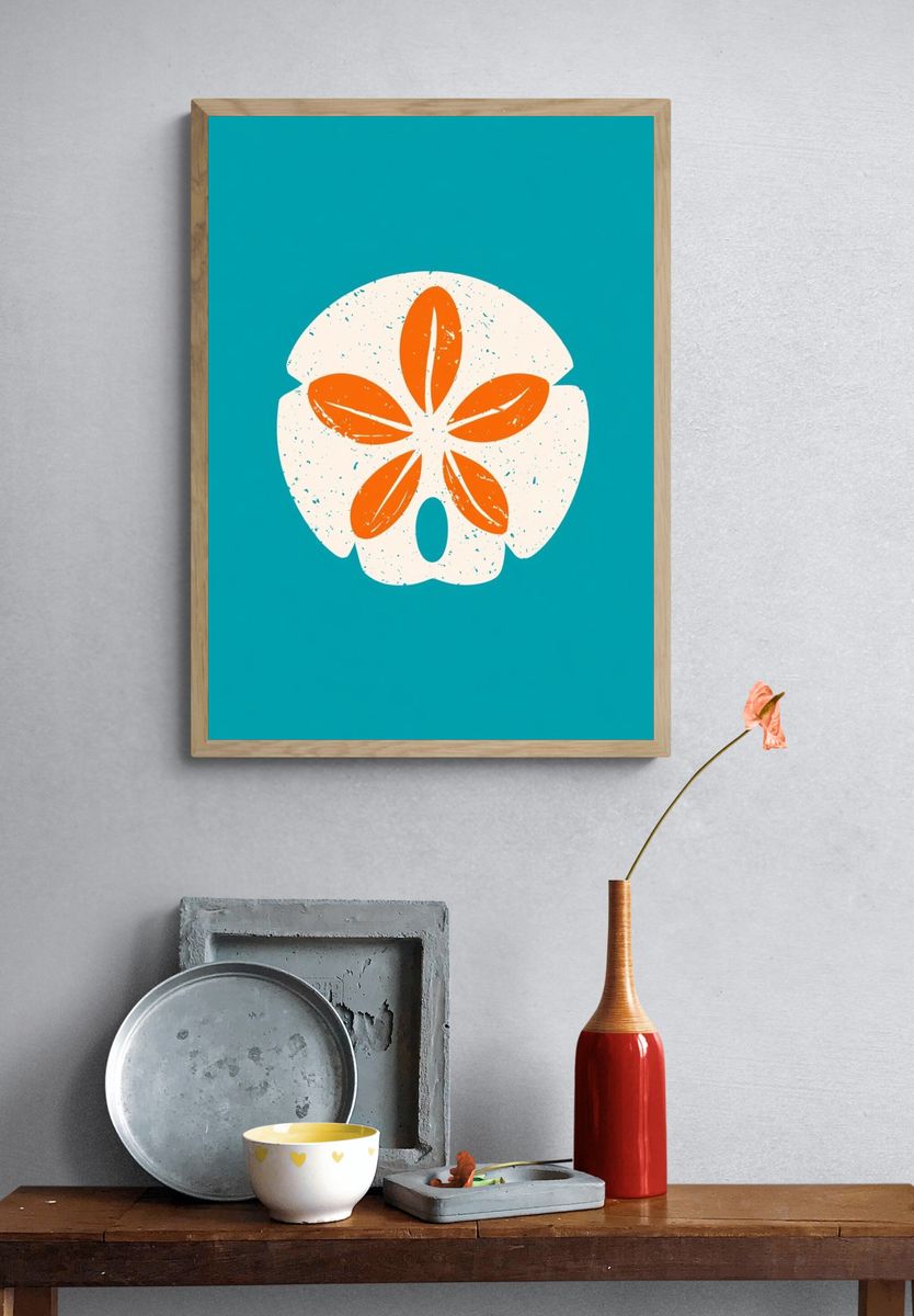 Sea Urchin Illustration Poster. — room view 3