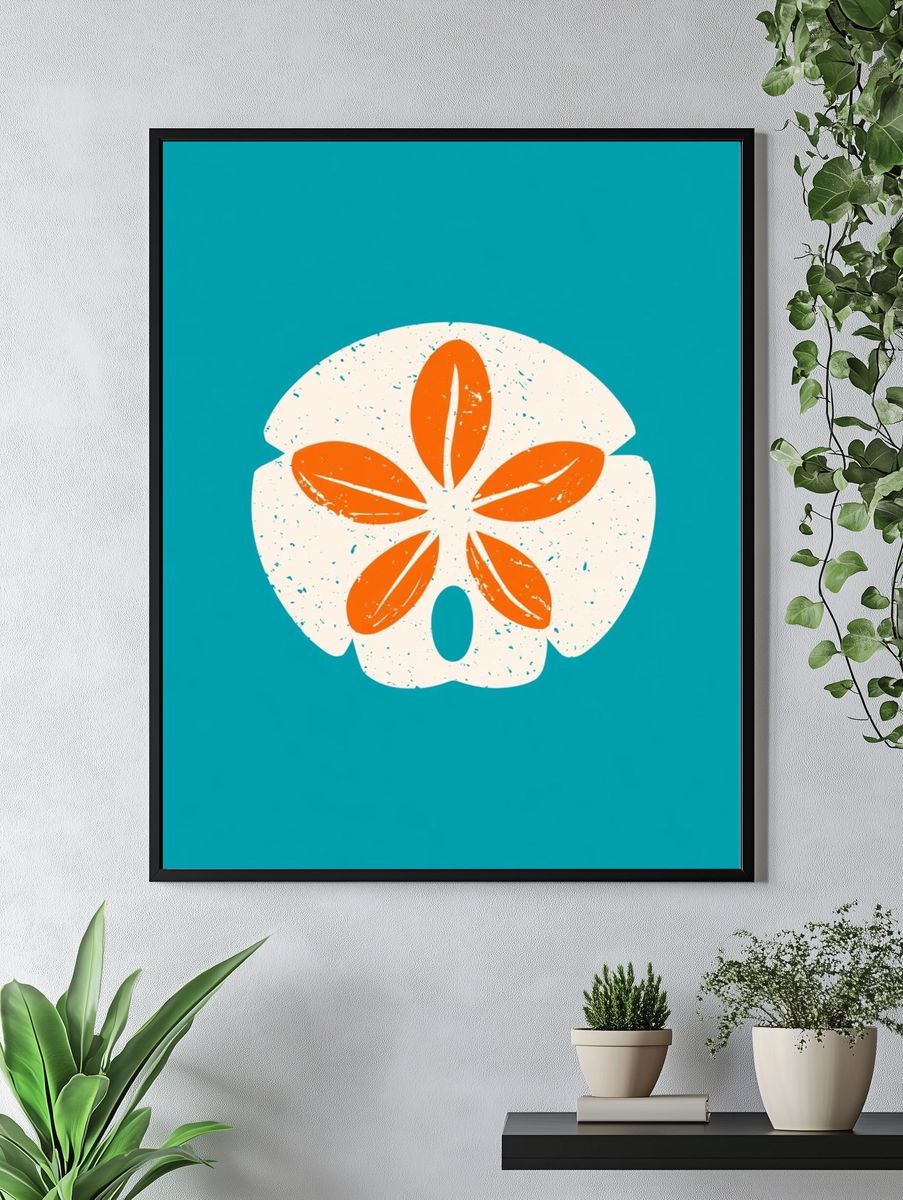 Sea Urchin Illustration Poster. — room view 4