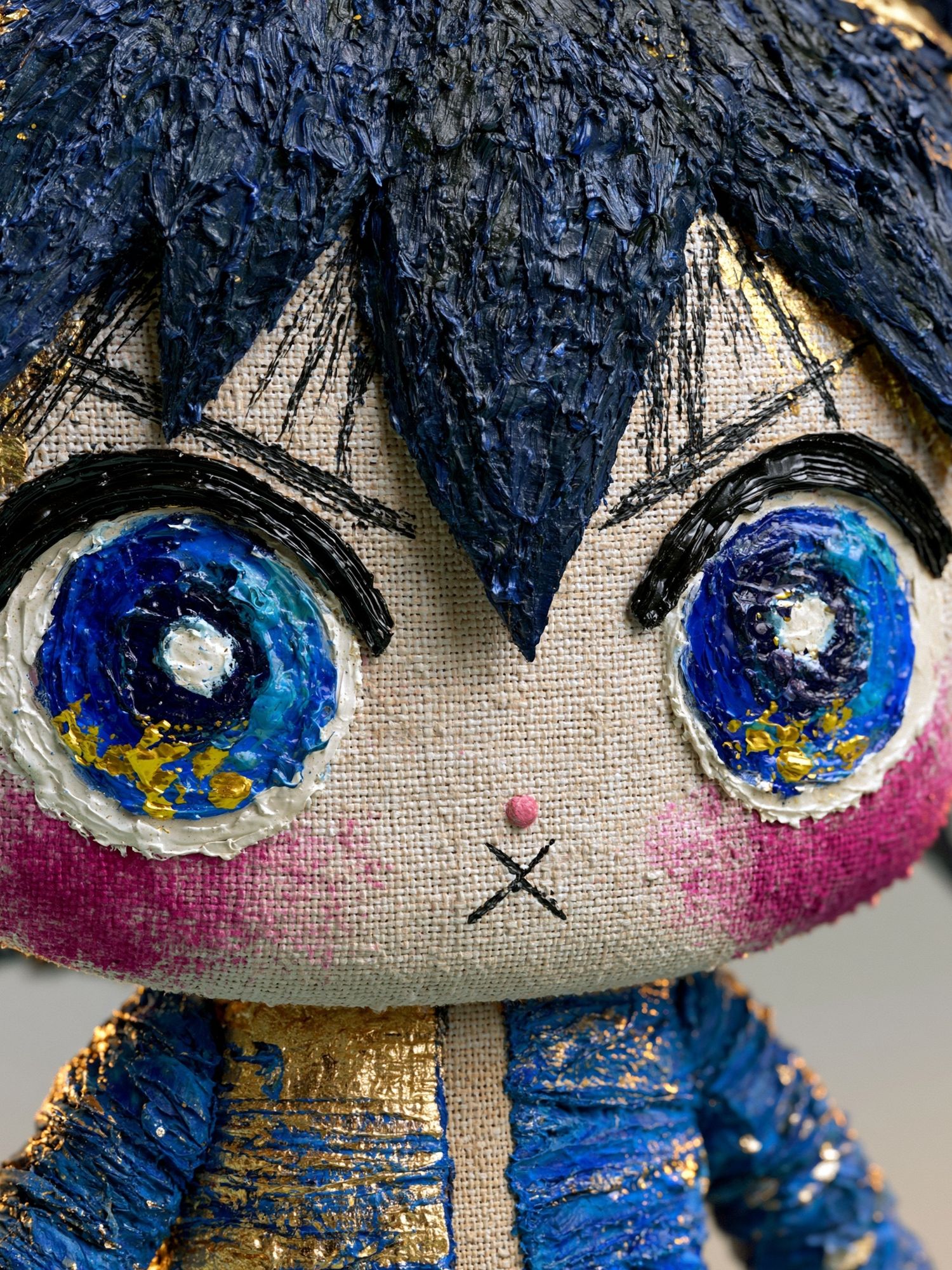 Blue Plush Character Illustration Poster. poster — illustration art