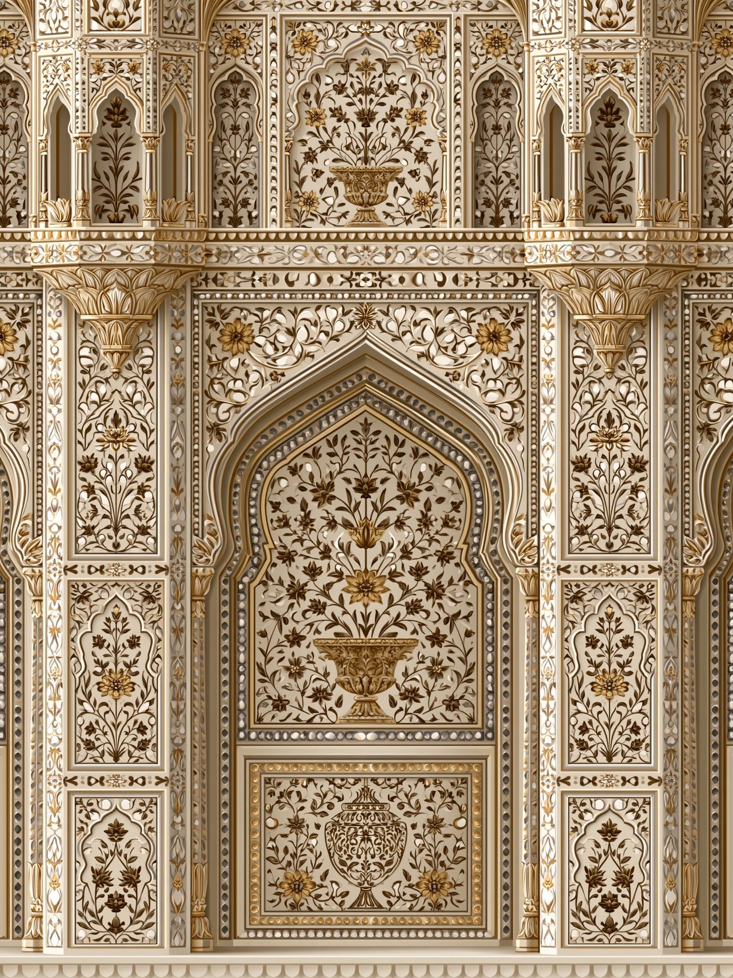 Ornate Floral Archway Print. poster detail