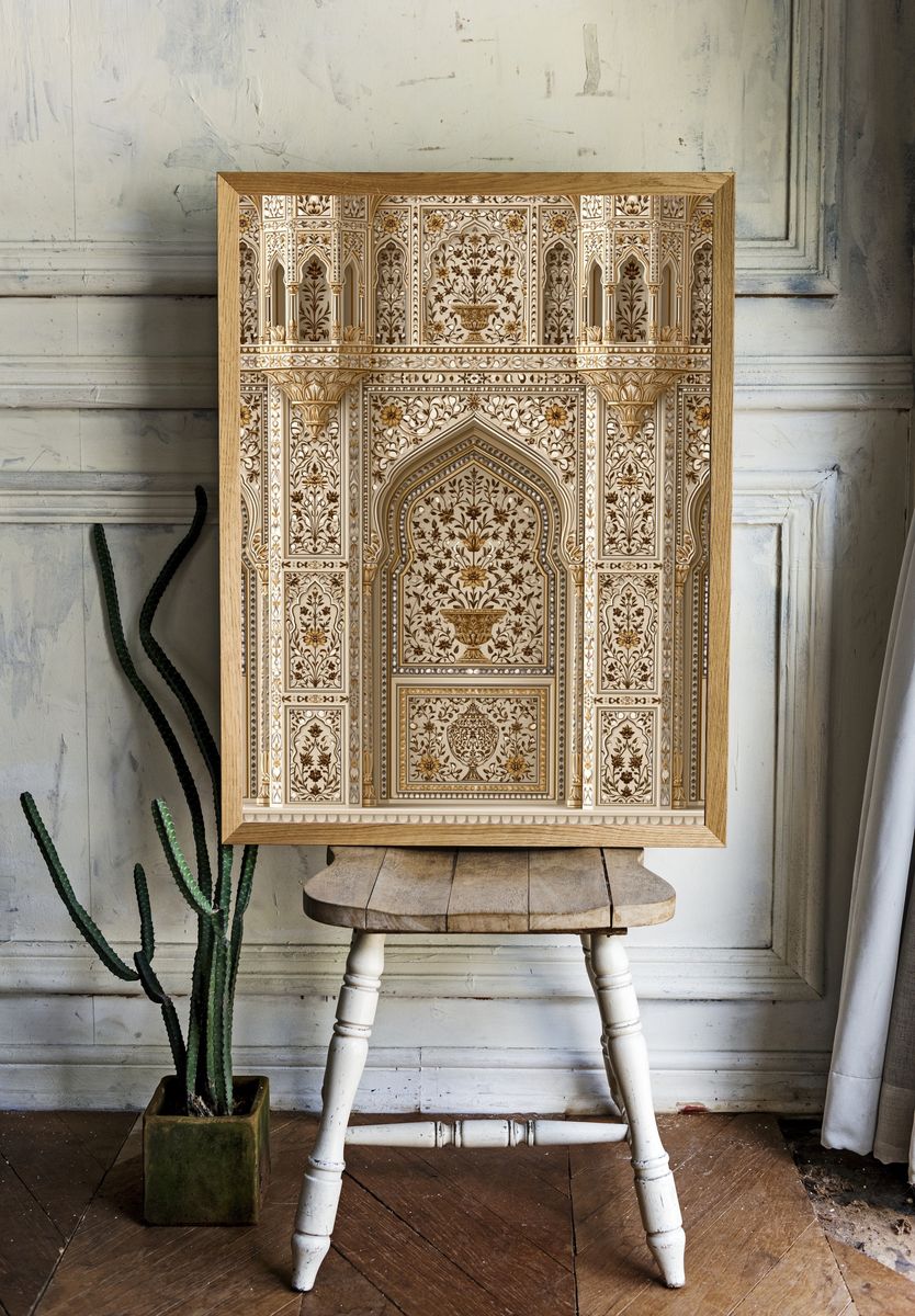 Ornate Floral Archway Print. room preview