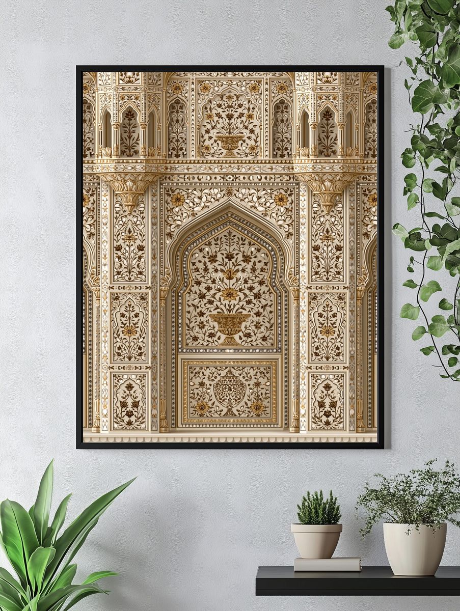 Ornate Floral Archway Print. — room view 4