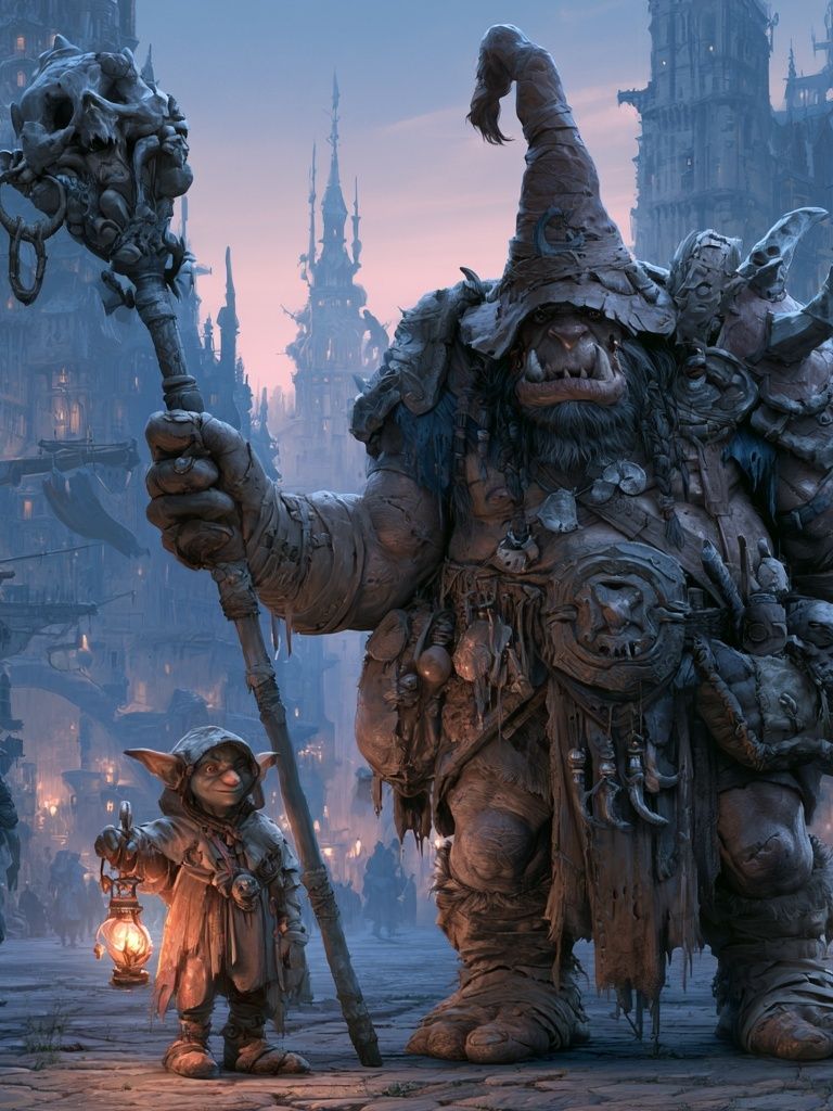 Goblin Wizard Fantasy Poster. poster detail