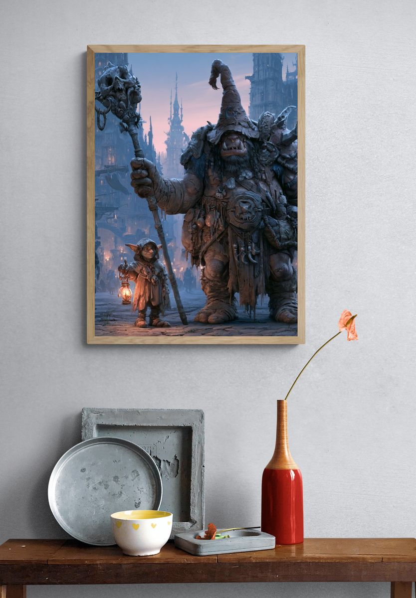 Goblin Wizard Fantasy Poster. — room view 3