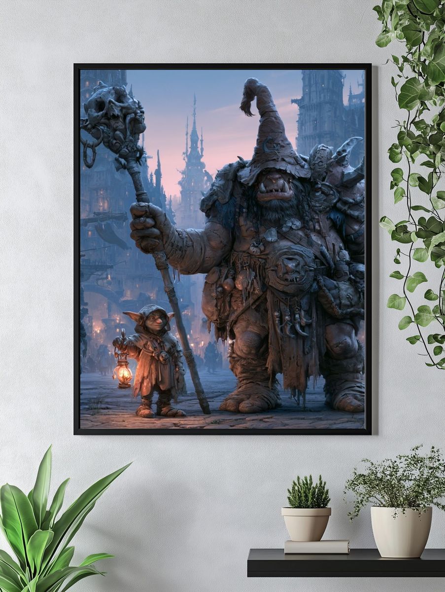 Goblin Wizard Fantasy Poster. — room view 4