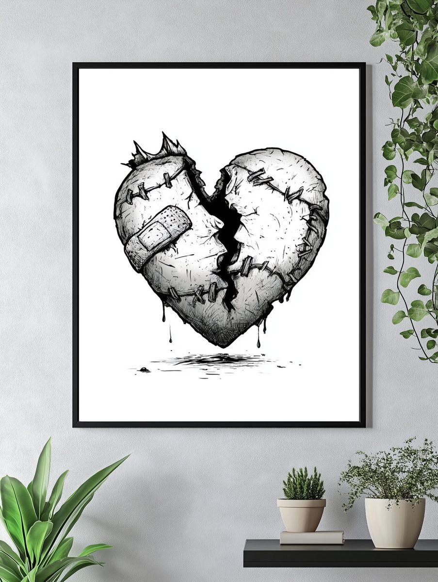 Winter Fox Girl Illustration Poster. — room view 4
