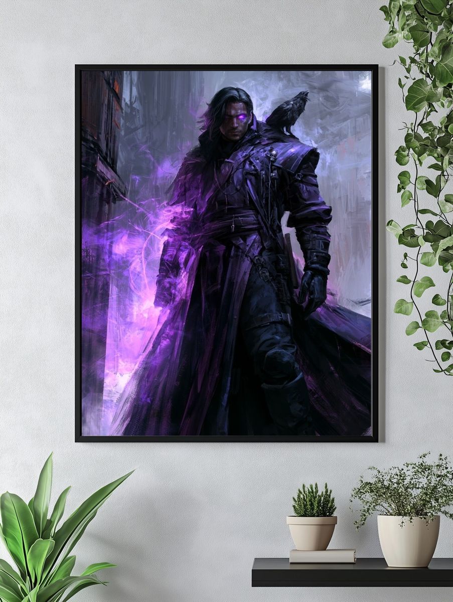 Dark Sorcerer Digital Art Poster. — room view 4