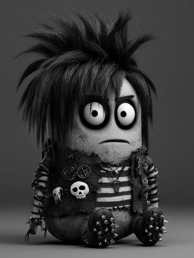 Goth Punk Doll Portrait Print.