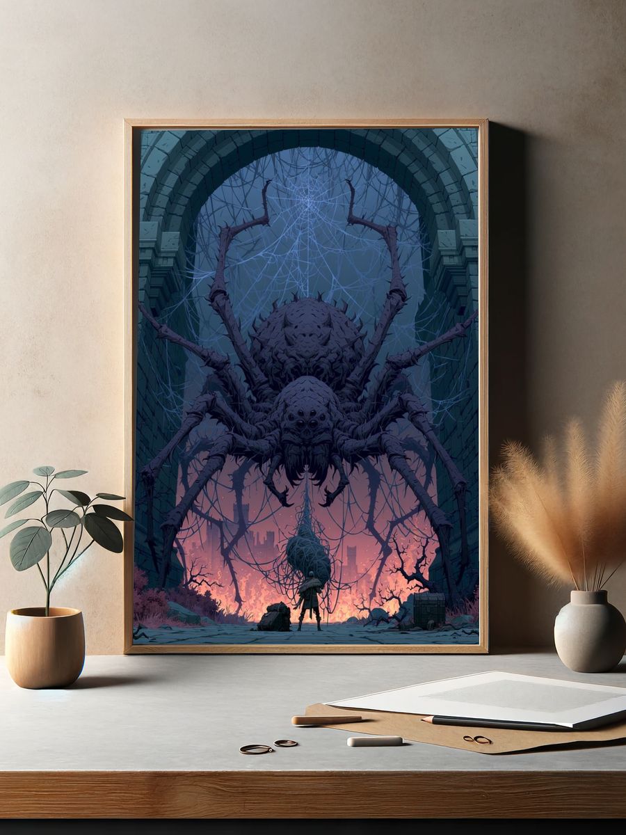 Giant Spider Ruins Fantasy Poster. — room view 2