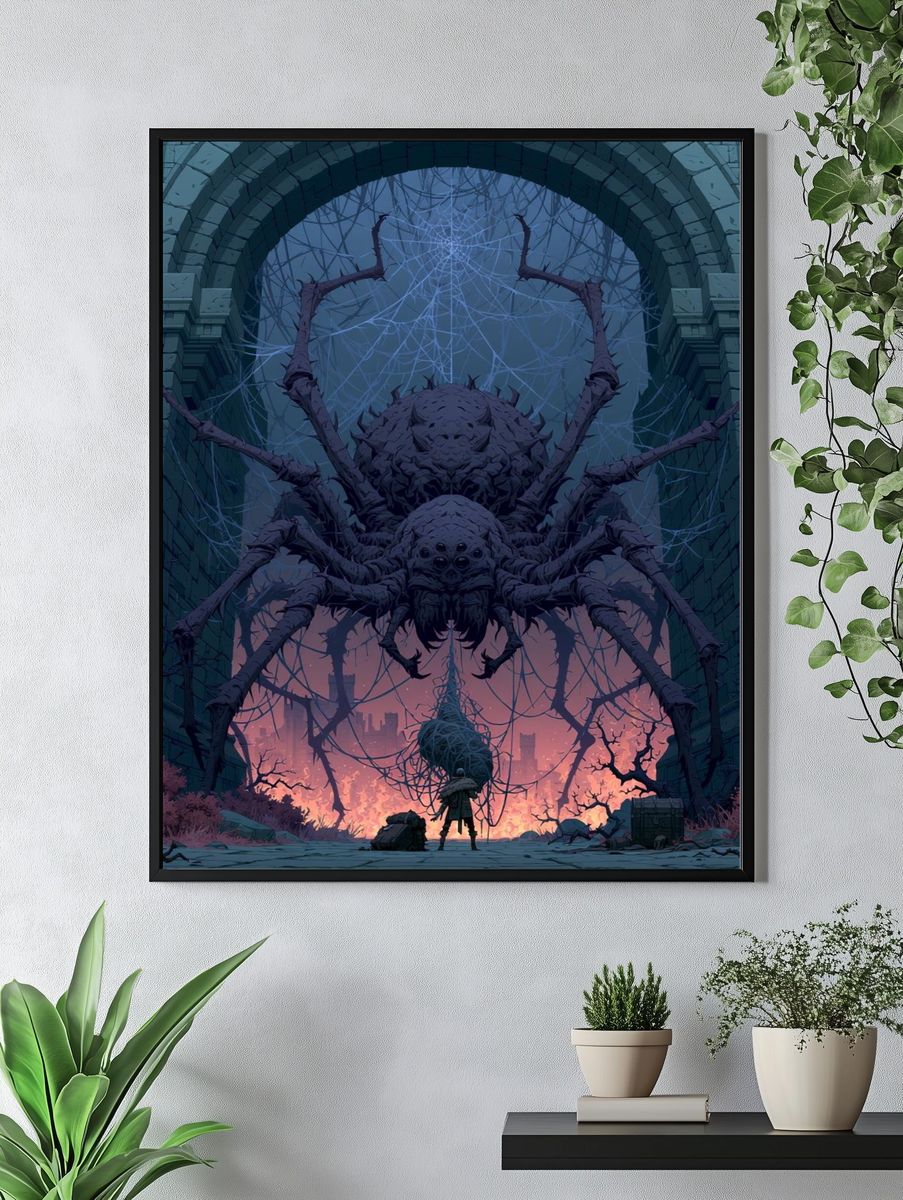 Giant Spider Ruins Fantasy Poster. — room view 4