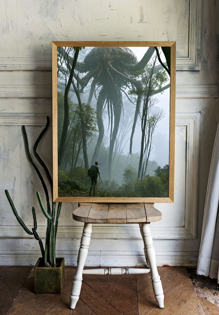 Forest Giant Creature Illustration Poster. — room view 1