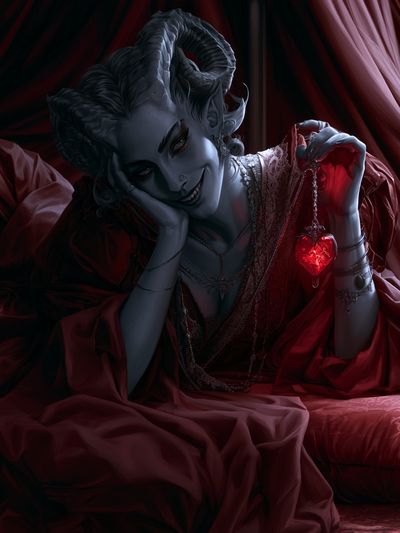 Gothic Demoness Portrait Print.