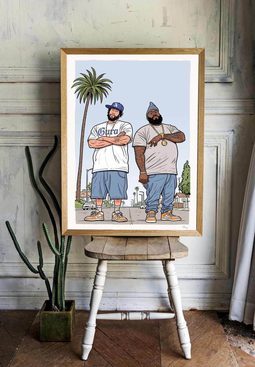 Streetwear Duo Illustration Poster. room preview