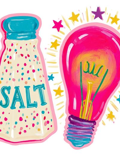 Salt and Lightbulb Illustration Poster. poster