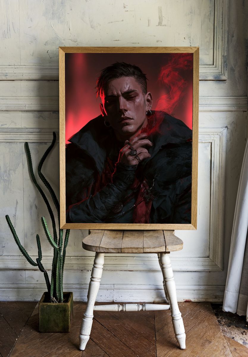 Gothic Portrait — Fine-Art Print. — room view 1