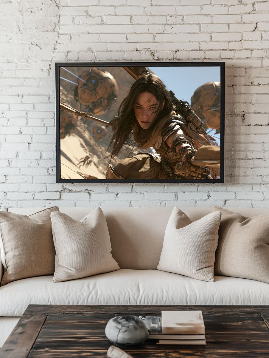 Desert Warrior Sci-Fi Print. room preview