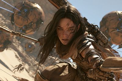 Desert Warrior Sci-Fi Print.