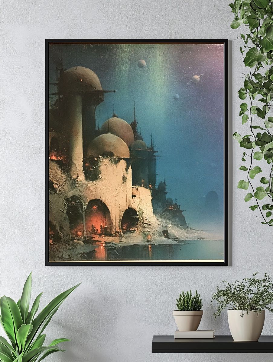 Sci-Fi Cityscape — Fine-Art Print. — room view 4