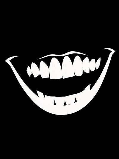 Grinning Teeth Typography Poster. poster