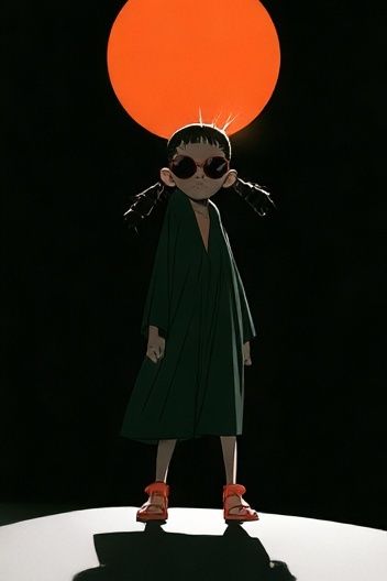 Surreal Girl and Sun Illustration Poster. poster detail