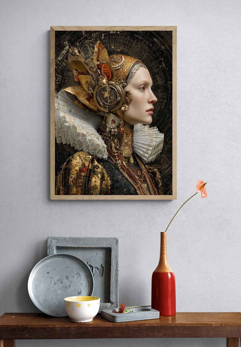 Baroque Cyber Portrait Print. — room view 3