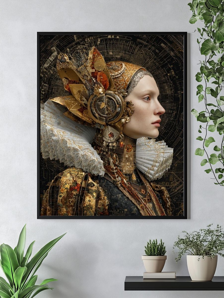 Baroque Cyber Portrait Print. — room view 4