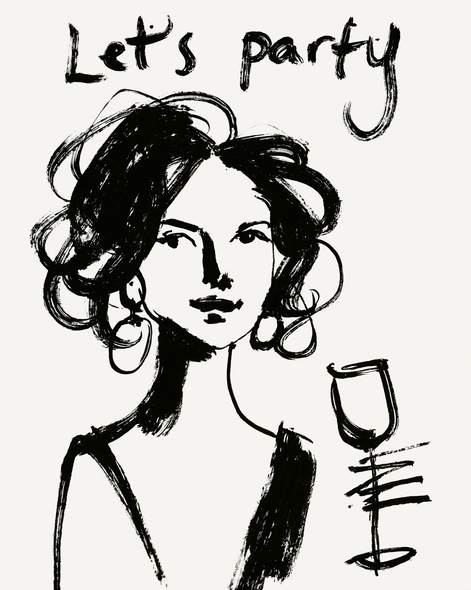 Let's Party Fashion Poster. poster detail