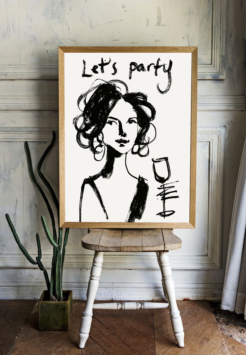 Let's Party Fashion Poster. — room view 1