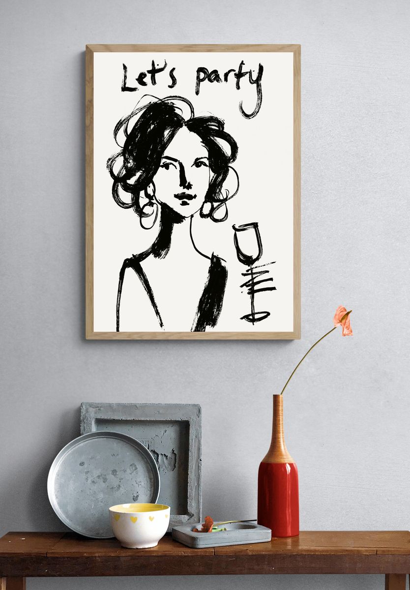 Let's Party Fashion Poster. — room view 3