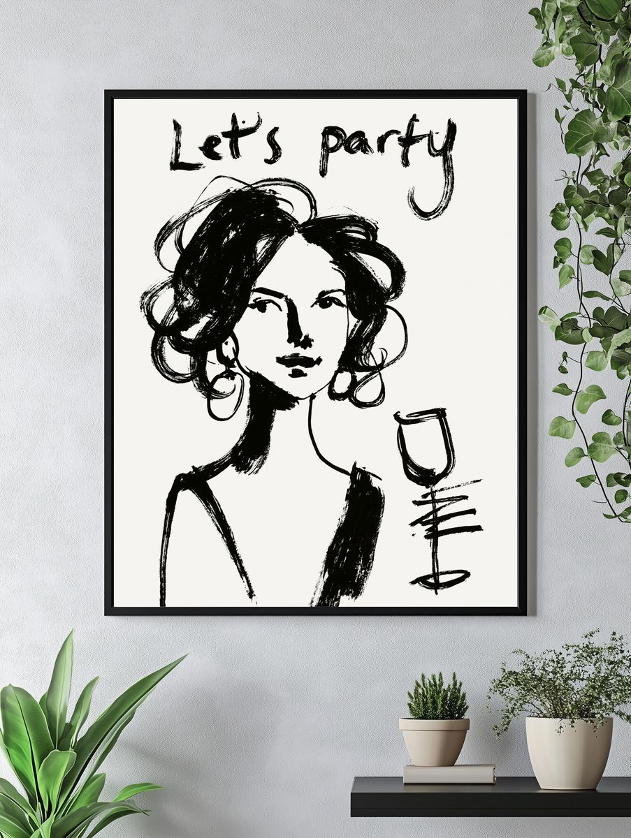 Let's Party Fashion Poster. — room view 4