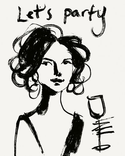 Let's Party Fashion Poster. poster